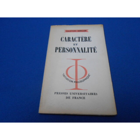 Caractère et personnalité