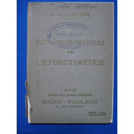 Instructions Pratiques sur l'Hydrotimétrie