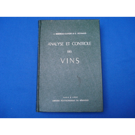 Analyse et Controle des Vins