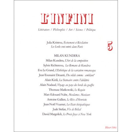 L'infini numéro 5 : Julia Kristeva événement et révélation -...