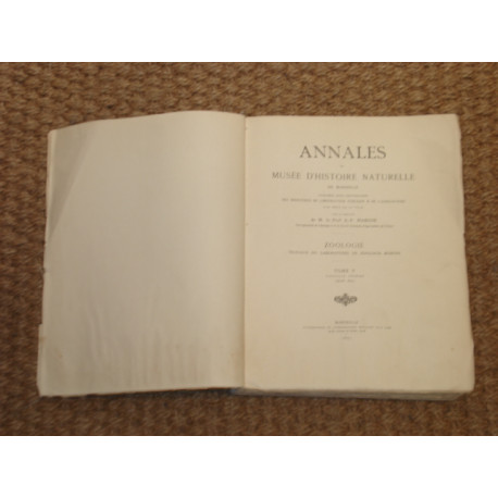 Annales du Musee d'Histoire Naturelle de Marseille. Publiées avec...
