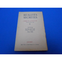 REVUE: REALITES SECRETES II. Cahiers de littérature diriges par...