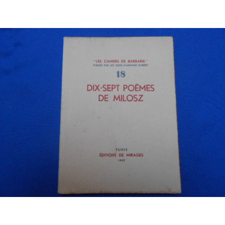 Dix-Sept Poëmes de Milosz