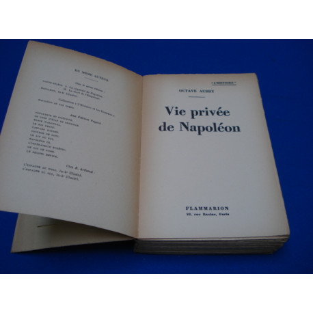 Vie Privée de Napoléon