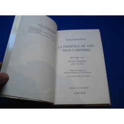 La présence de Dieu dans l'Histoire. Affirmations juives et...