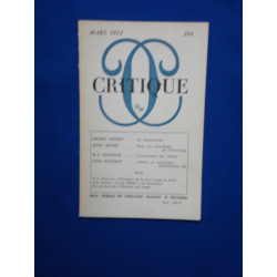 Critique Mars 1972 n° 298