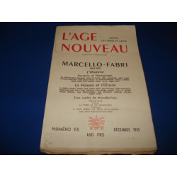 L'Age Nouveau. N°95. Marcello Fabri. Déc. 1955