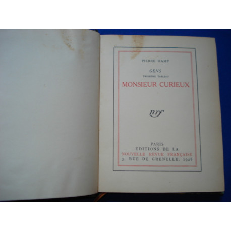 Gens Troisième tableau Monsieur Curieux