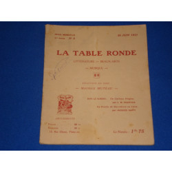 La Table Ronde. Revue Mensuelle. 2ème année N°9. 25 Juin 1921