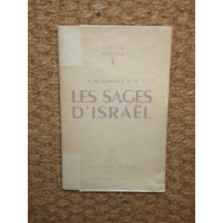 Les Sages d'Israël. Lectio Divina I