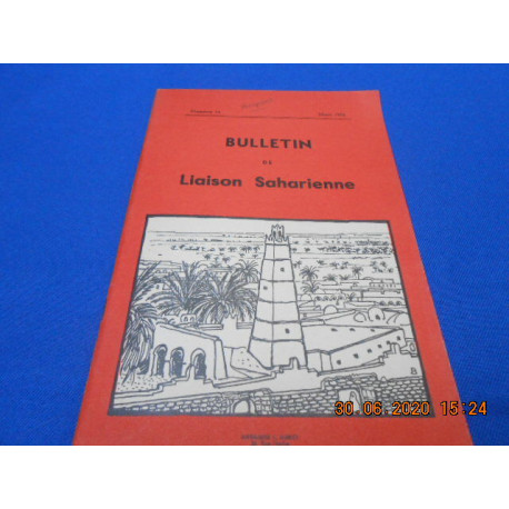 Bulletin de liaison Saharienne. N° 16 Mars 1954