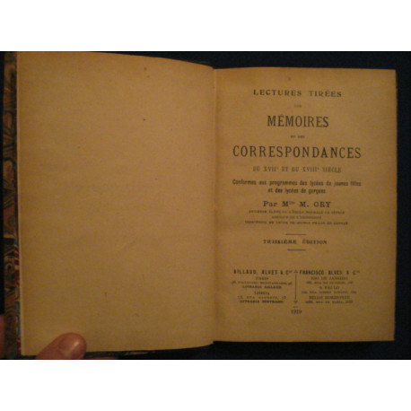Lectures tirées des mémoires et des correspondances du XVIIe et du...