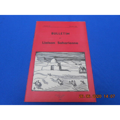 Bulletin de liaison Saharienne. N°10 OCT. 1952
