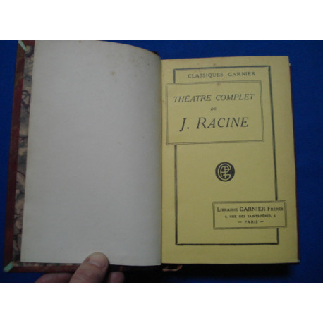 Théatre complet de Racine tome II andromaque les plaideurs britannicus