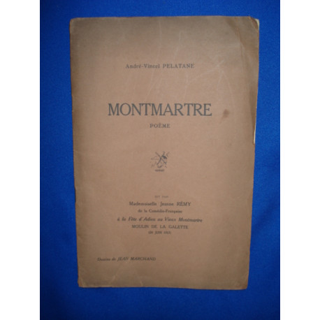 Montmartre. Poème (envoi de l'auteur)