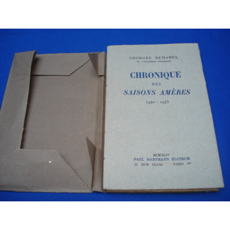 Chroniques des saisons amères (1940-1943) (signature de l'auteur)