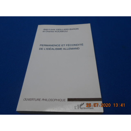 Permanence et Fécondité de l'Idéalisme Allemand