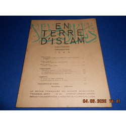 EN TERRE D'ISLAM. N°34. Deuxième Trimestre. Troisième série. 21ème...