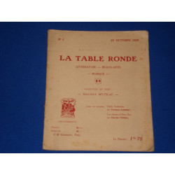 La Table Ronde. 25 Oct. 1920. N°1