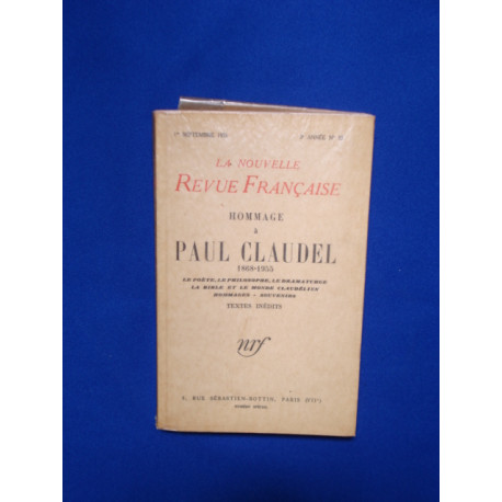 Hommage à Paul Claudel 1868-1955