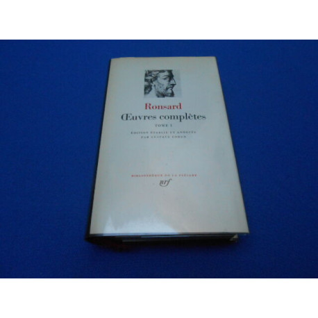 Oeuvres complètes Tome I. [Pleiade]
