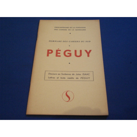 Hommage des cahiers du Sud a Péguy