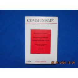 Revue: COMMUNISME. N°15-16. Hommage a Jean Maitron. Sociétés...