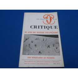 REVUE. CRITIQUE. 30 Ans de Poésie Française. Des Singuliers au...
