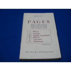 Pages choisies copiées et mise en ordre par l'auteur lui-même...