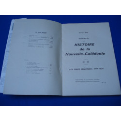 Memento d'Histoire de la Nouvelle-Calédonie