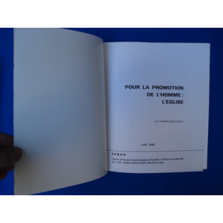 Pour la Promotion de l'Homme: L'Eglise