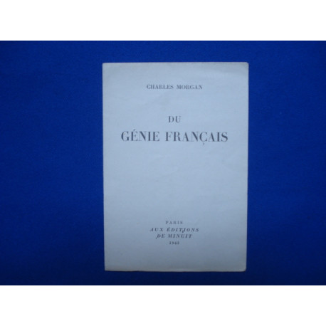 Du Génie Français [EDITION ORIGINALE]
