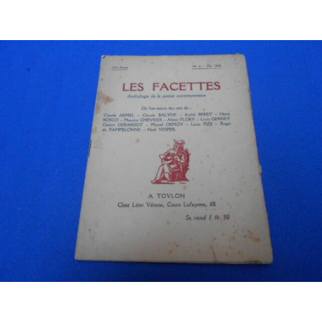 Les Facettes. Anthologie mensuelle de la poésie...