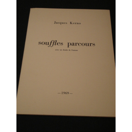 Souffles Parcours . Avec un dessin de l'auteur