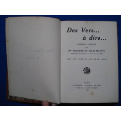 Des vers... à dire... Poèmes choisis par Mme Marguerite Jules...
