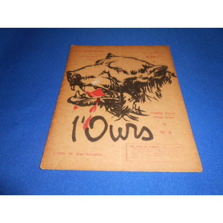 L'OURS. -Pamphlet mensuel entièrement rédigé par Henri Béraud- N°...