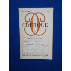 Critique Novembre 1972 n°306