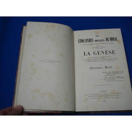 Les Cinq Livres (Mosaïstes) de Moïse traduits textuellement sur...