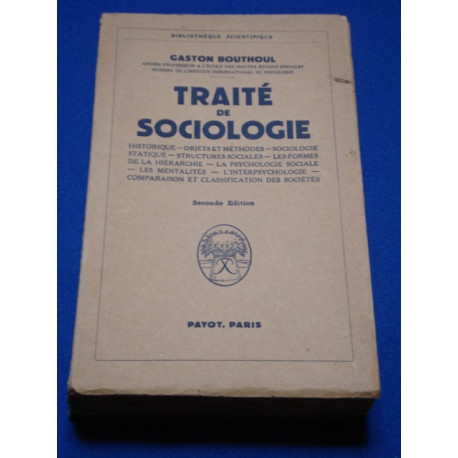 Traite de Sociologie