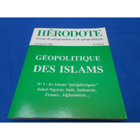 HERODOTE. Revue de géographie et de géopolitique. Geopolitique des...