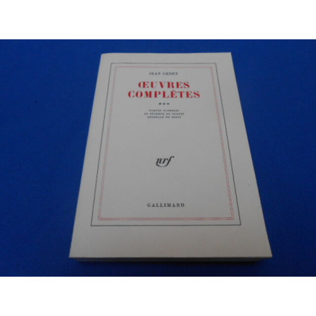 Oeuvres complètes III. Pompes Funèbres -Le Pêcheur du Suquet...