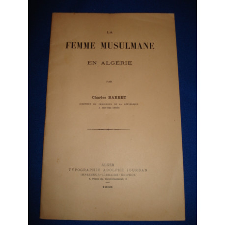 La Femme Musulmane en Algérie