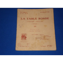 La Table Ronde. Revue Mensuelle 2ème année N°10. 25 Juillet 1921
