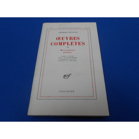 Oeuvres Complètes. IV. Oeuvres Littéraires posthumes. Poèmes. Le...