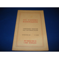 LES CAHIERS RATIONALISTES. L'Enseignement élémentaire des...