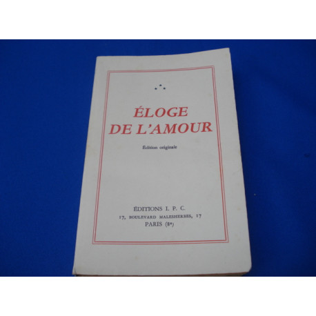 Eloge de l'Amour