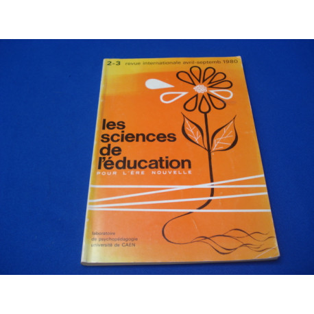 Les Sciences de l'Education pour l'Ere Nouvelle. N°2-3
