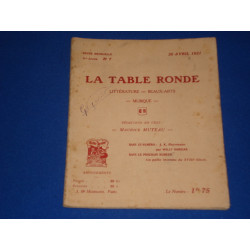 La Table Ronde. Revue Mensuelle 2ème annèe N°7. 25 avril 1921