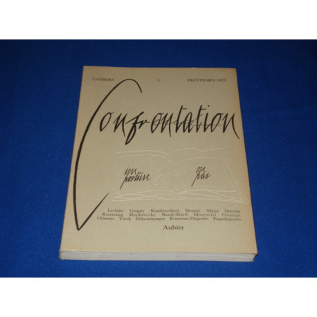 Cahiers confrontation 1 - imposture ou pas