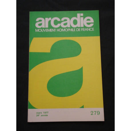 ARCADIE. Mouvement Homophile de France. N°279